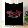 "Atlanta Braves Logo with Tomahawks" Patterned blanket, flannel, suitable for all seasons, home decor, warm and cozy