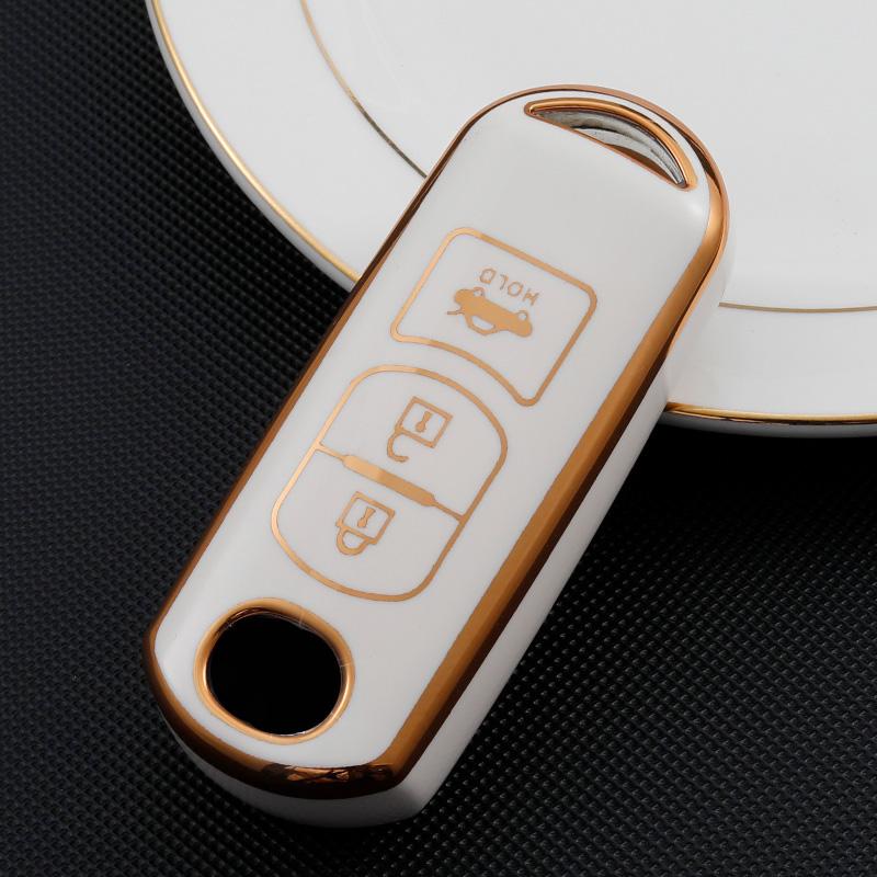 2/3/4 Buttons TPU Car Key Cover Key Case for Mazda 2 3 6 Axela Atenza CX-5 CX5 CX-3 CX-7 CX8 CX-9 2016 2017 2018 Auto Bag Keychain Accessories