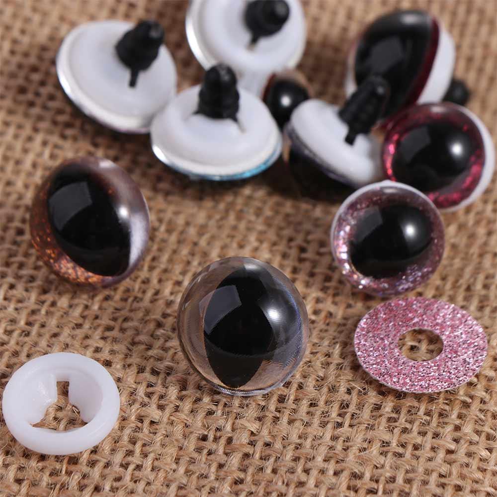 Глаза-глиттер, как кристаллы, безопасные для амигуруми и вязаных крючком игрушек - разные цвета