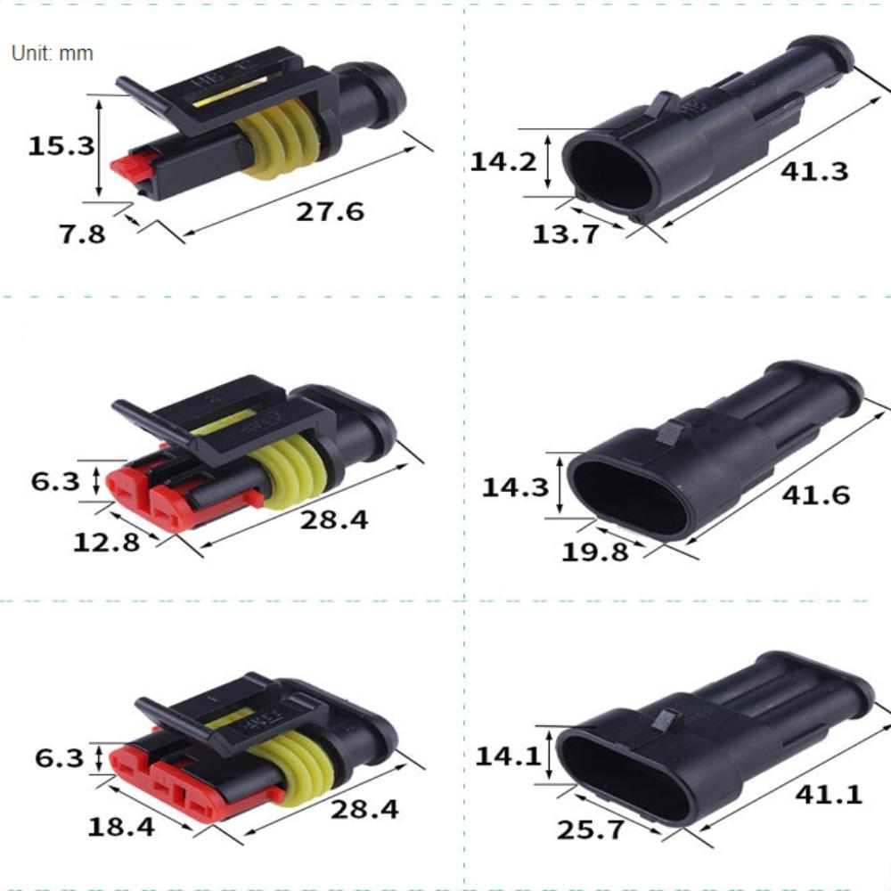 Way Male To Female Male Connector Cable Auto Wire Connector Провод-адаптер Электрический разъем Plug
