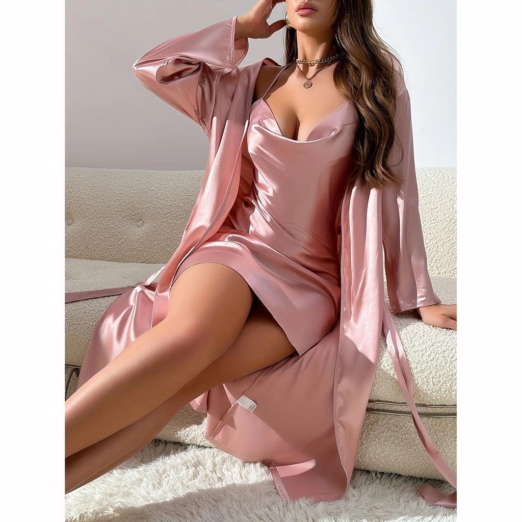 Women Pajamas Ladies Nightgowns Satin Robes Nightdress