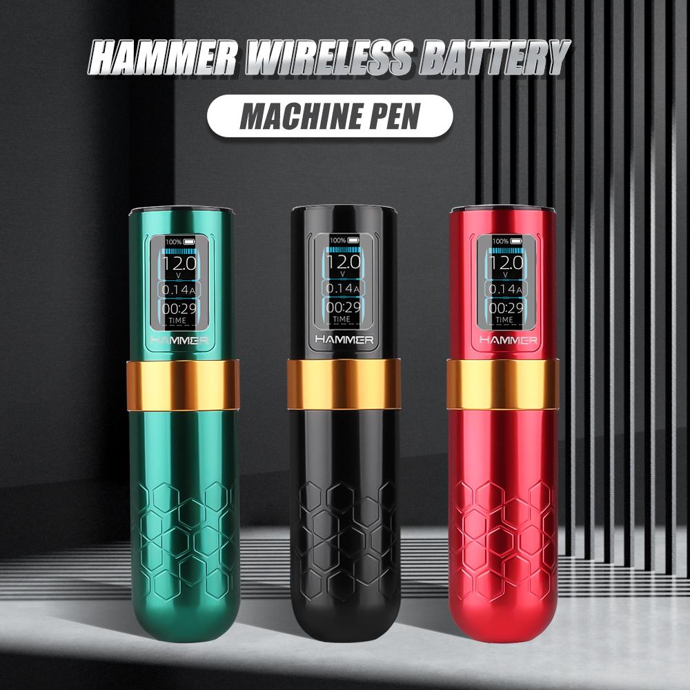 Беспроводная тату-машинка с вращающейся ручкой, мощный бесщеточный мотор с ходом 4 мм для тату-мастеров, кольцевой переключатель