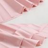 Spring Autumn Fashion Women's High Waist Pleated Solid Color Half Length Elastic Skirt