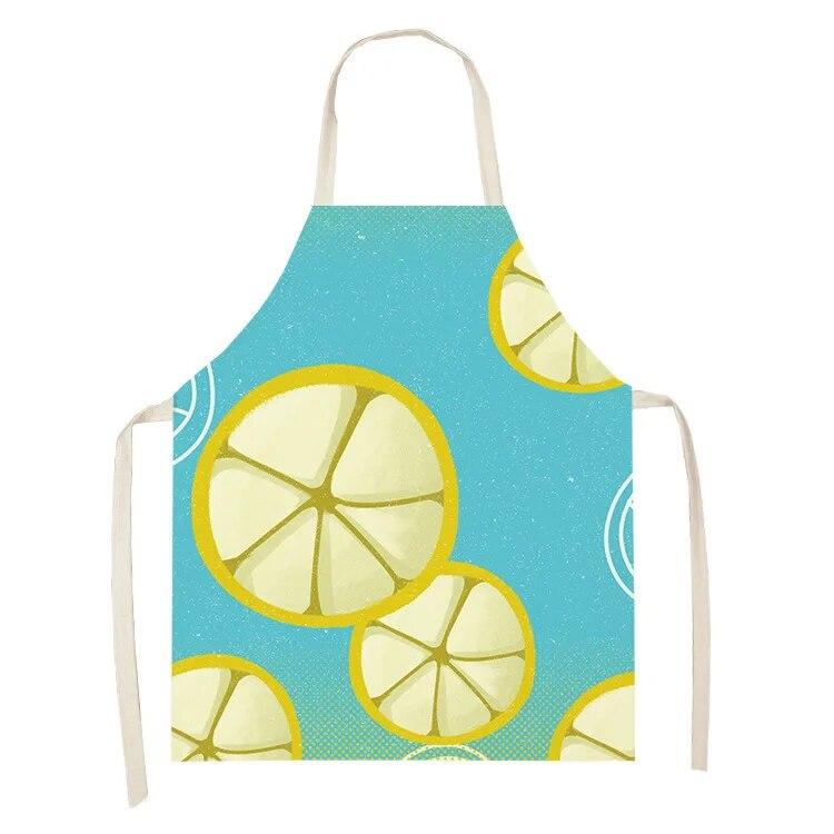 Фартук для приготовления пищи и выпечки. Фартук со свежими фруктами и клубничным узором. Льняной фартук без рукавов для родителей и детей. Фартук для уборки дома.