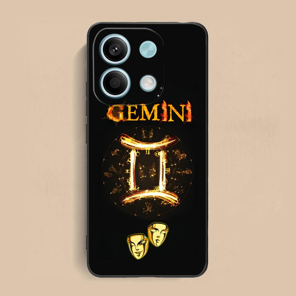 Чехол для мобильного телефона со знаком зодиака Близнецы для Xiaomi Redmi Note 14 13 12 11 S Pro Plus 4G 5G Цветной печатный чехол Роскошный чехол