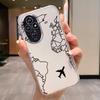 Transparent Case For Honor 200 400 Pro Lite Cover Cartoon Flowers Butterfly Soft TPU Shockproof Fundas Shockproof Bumper Bags