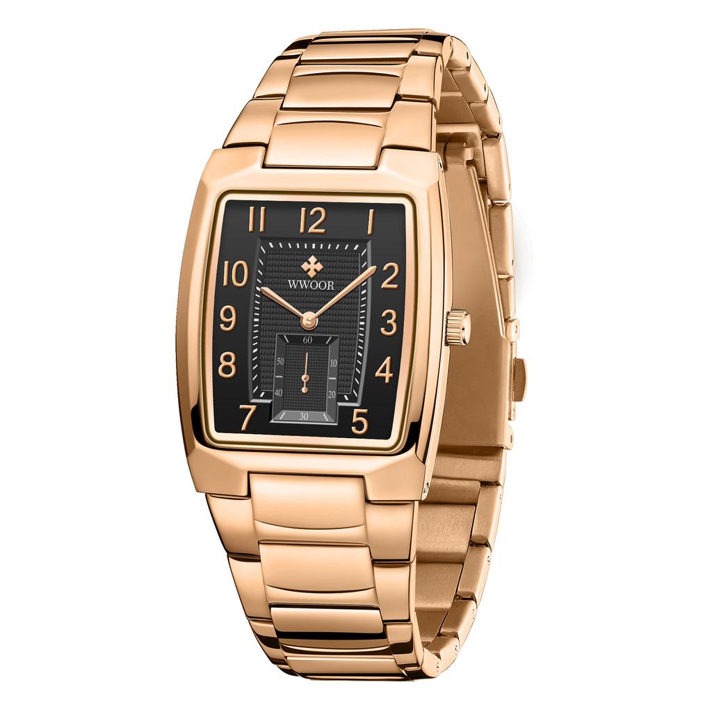 WWOOR New Gold Women Watches Creative Steel Women's Bracelet Wrist Watches Ladies Square Waterproof Watch