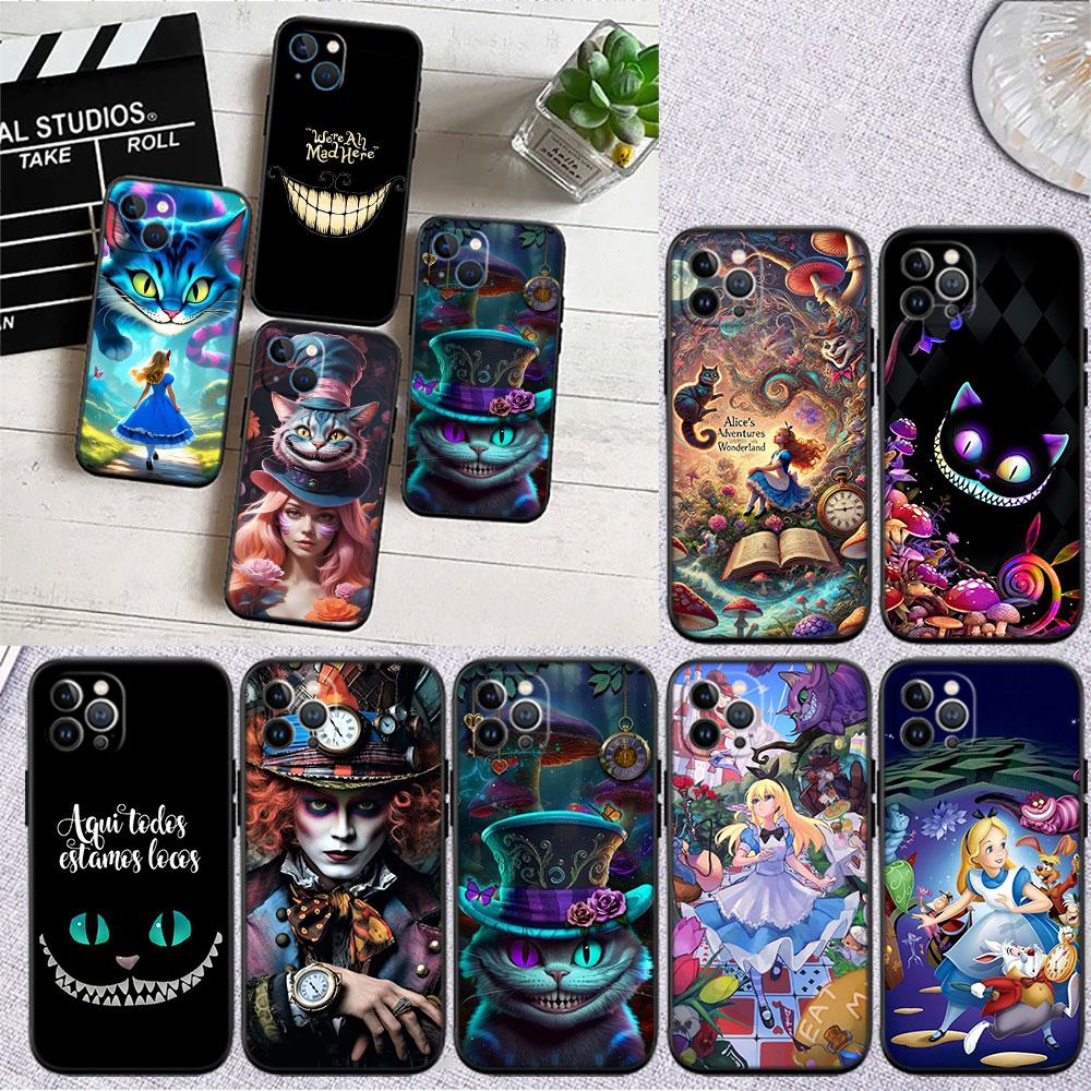 CJ3 Alice in Wonderland Cat Princess Soft Shell Phone Case for OPPO A3 Pro A72 A74 A76 A77 A77S A78 A79 A94 A95 A18 A40M A58