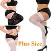 Big Size Stretch Lace Stockings Women's Fashion Legs Knee High Long Socks Large Size Thigh Highs Lace Stockings Plus Size