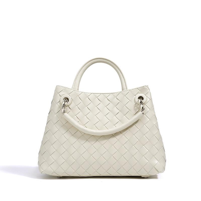 Кожаная новая женская сумка через плечо плетеная сумка сумка большой вместимости женская универсальная нишевая высококлассная сумочка