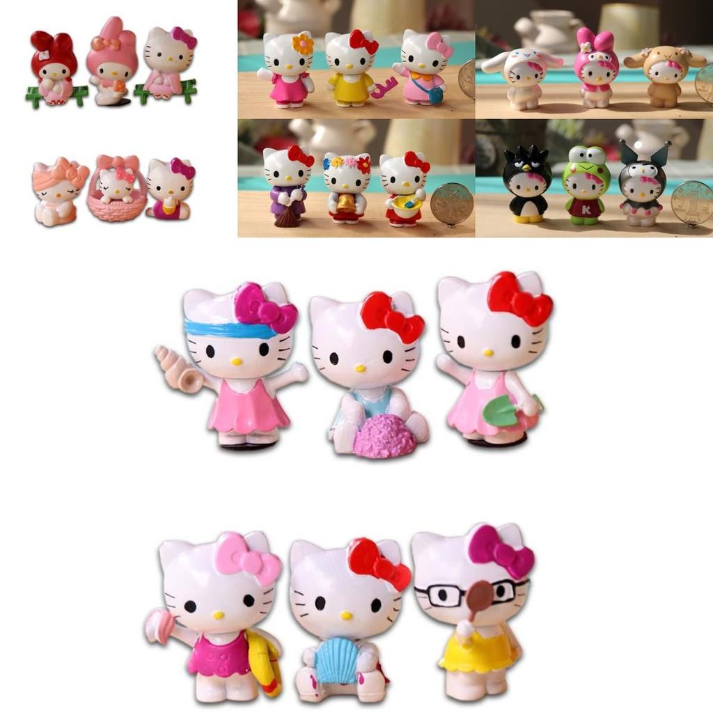 Очаровательный набор из 6 шт. Хелло Китти Куроми Sanrio Милые Куклы Аксессуары Для Коллекционеров