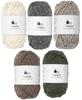 Knitworm Extra 30g 6 Balls of Raw Wool All Colors Tweed, Heavyweight, (50m), Yarn,