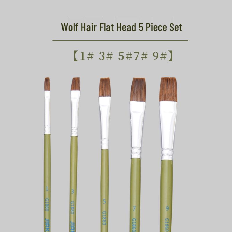 Специальный набор кистей для студентов художественных вузов Gaken: Масло из волчьей шерсти, Гуашь, Акварель, Кисти для акриловой краски