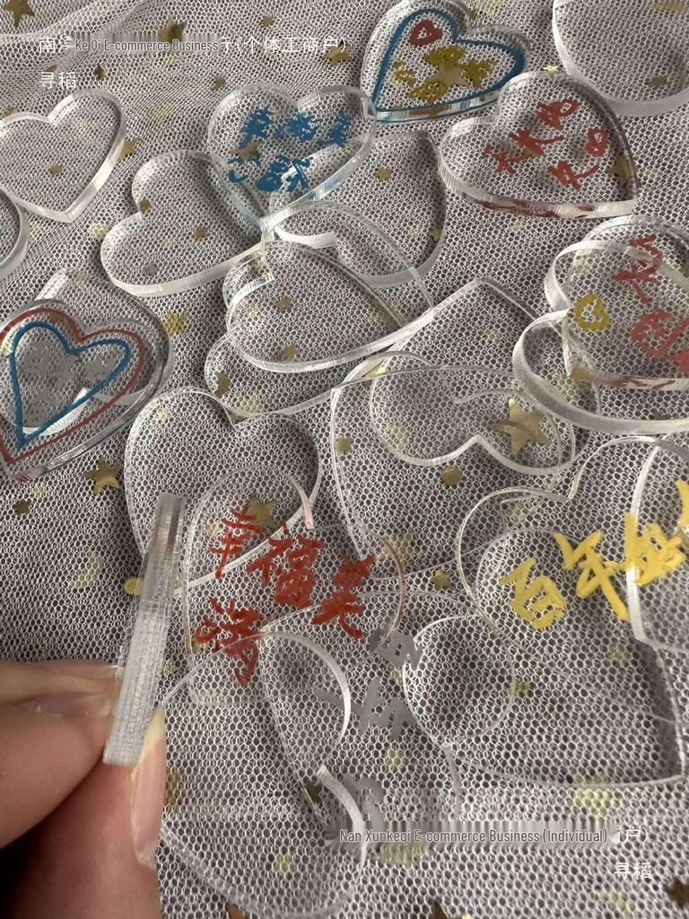 Heart-Shaped Transparent Wedding Guest Book for Signatures - DIY Wedding, Birthday, and Class Reunion Graffiti Material