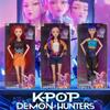 Kpop Охотники на демонов Руми Мира Зои Сусси Игрушка-фигурка в натуральную величину Цветные огни Тема Песня Для фанатов Детские подарки на день рождения
