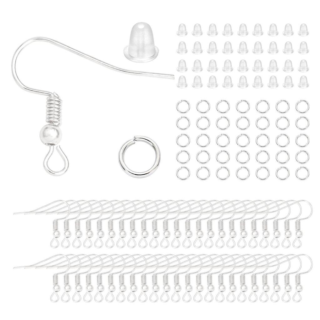 Набор гипоаллергенных крючков для серег из 300 штук смешанных цветов для изготовления украшений