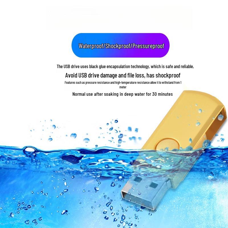 OLOEY Высокоскоростной вращающийся металлический USB-накопитель