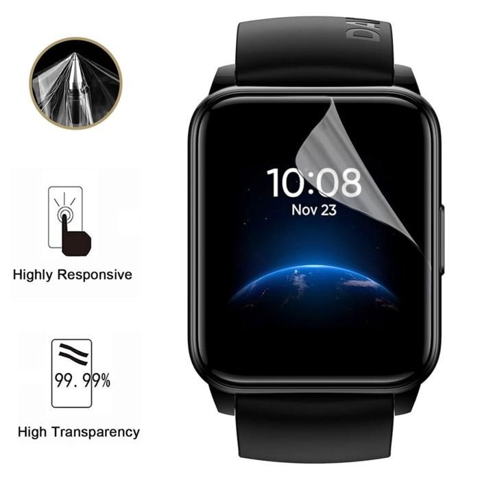Защитная пленка для Realme Watch 3 Pro [Набор 6 штук] Защитная пластиковая пленка Сверхтонкая Phonillico