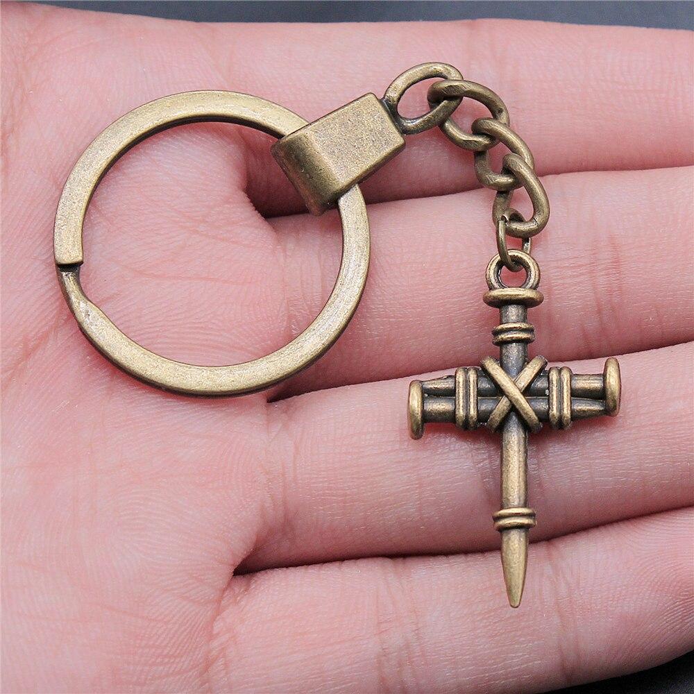 Религиозные брелки с крестом, выводы для Diy, аксессуары для металлических ремесленных цепочек для ключей