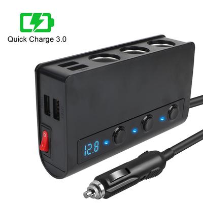 180 Вт 4-портовый USB-разветвитель для зарядки, быстрая зарядка 12 В 24 В для телефона, iPad 3.0, автомобильный зарядный адаптер