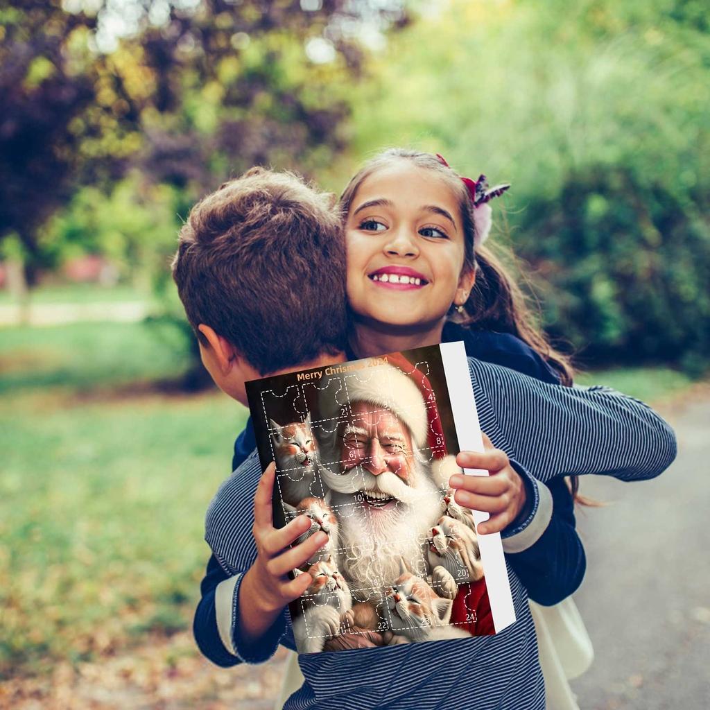 Home Decor 2024 Holiday Advent Calendar Advent Calendar Collectible 2D Funny Animal Set Commemorative Collectible Home Decor