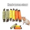 1PC/3PCS Small Pet Rabbit Hamster Cat Boredom Toy Dutch Pig Teething Products Straw Woven Natural Apple Branches