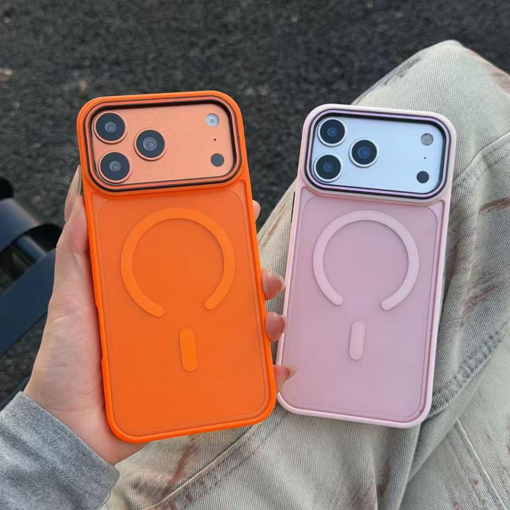 iPhone 17 Pro Max Магнитный защитный чехол с текстурой, приятной на ощупь, противоскользящий, матовый, противоударный