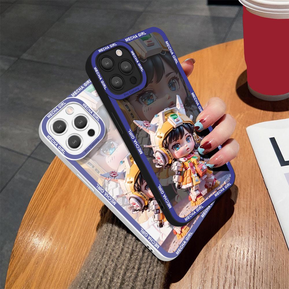 Phone Case Soft Rubber TPU Cellphone Casing Full Cover Camera Protection Design Shockproof Cover for iPhone Infinix Tecno