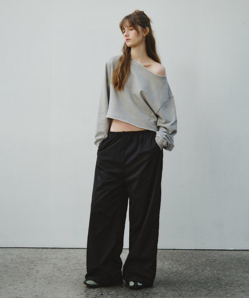 CITTA Volume Wide Drawstring Pants_Ctb562(Black)