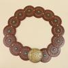 Exaggerated Wide Boho Disc Belt Rivet Carved Buckle Waist Belt Woman Vintage Belt  Dress Decoration