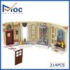 Знаменитый Замок из Фильма MOC Строительные Блоки Сцена Классная Комната Ванная Общая Комната Модель Коллекция Кирпичиков Игрушки для Витрины Праздничные Подарки