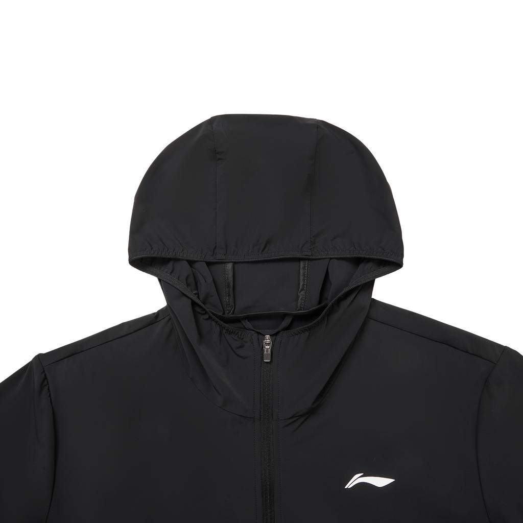 Li-Ning Серия Фитнес УФ-стойкая Быстросохнущая Охлаждающая Куртка с Капюшоном Защита от Солнца Мужские Куртки AFDWC49-1