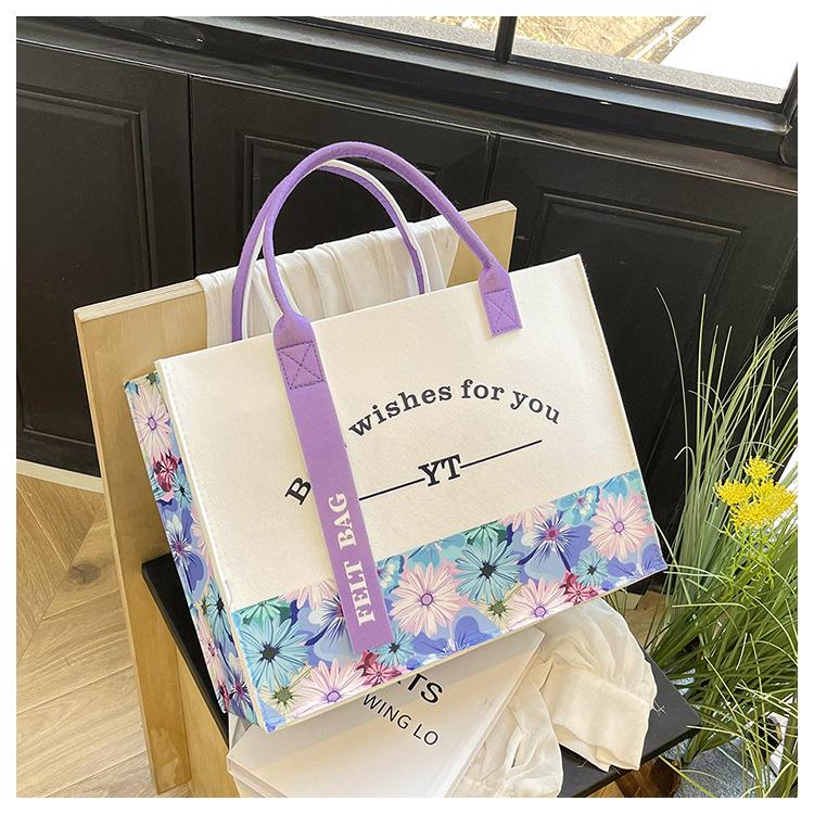 Модная контрастная цветная сумка-тоут Morris Ribbon большой вместимости для поездок на работу