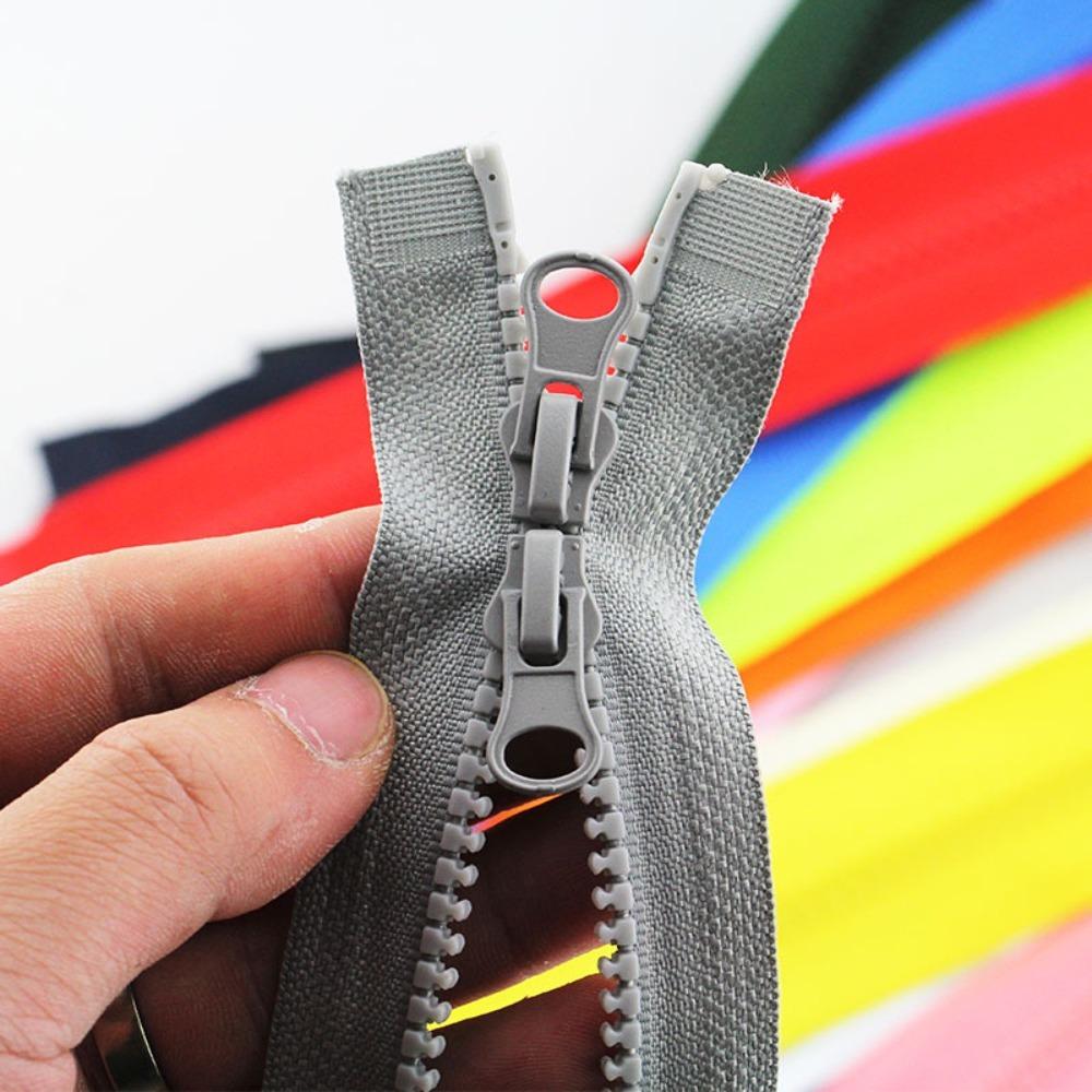 90cm Resin Zipper Double Slider Jacket Long Zips Portable Two Way Chunky Zip