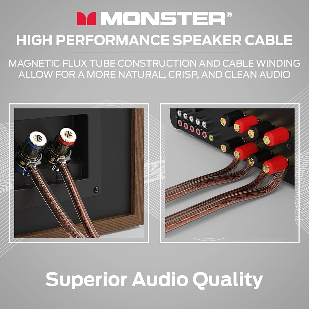 Кабель для акустической системы Monster, 14 AWG, 1 рулон, 30,48 м (100 футов) ME-S14-30M [Оригинальный продукт для внутреннего рынка]