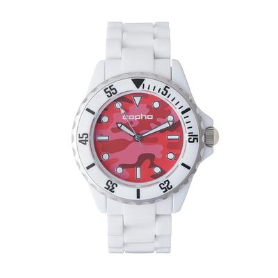 Часы Copuha Japan Limited Design Red White [COPHA] Diver's SWAGGER-CAMO (Swagger Камуфляж) WH-красный (Бело-Красный) Набирать номер (Камуфляж) ремень
