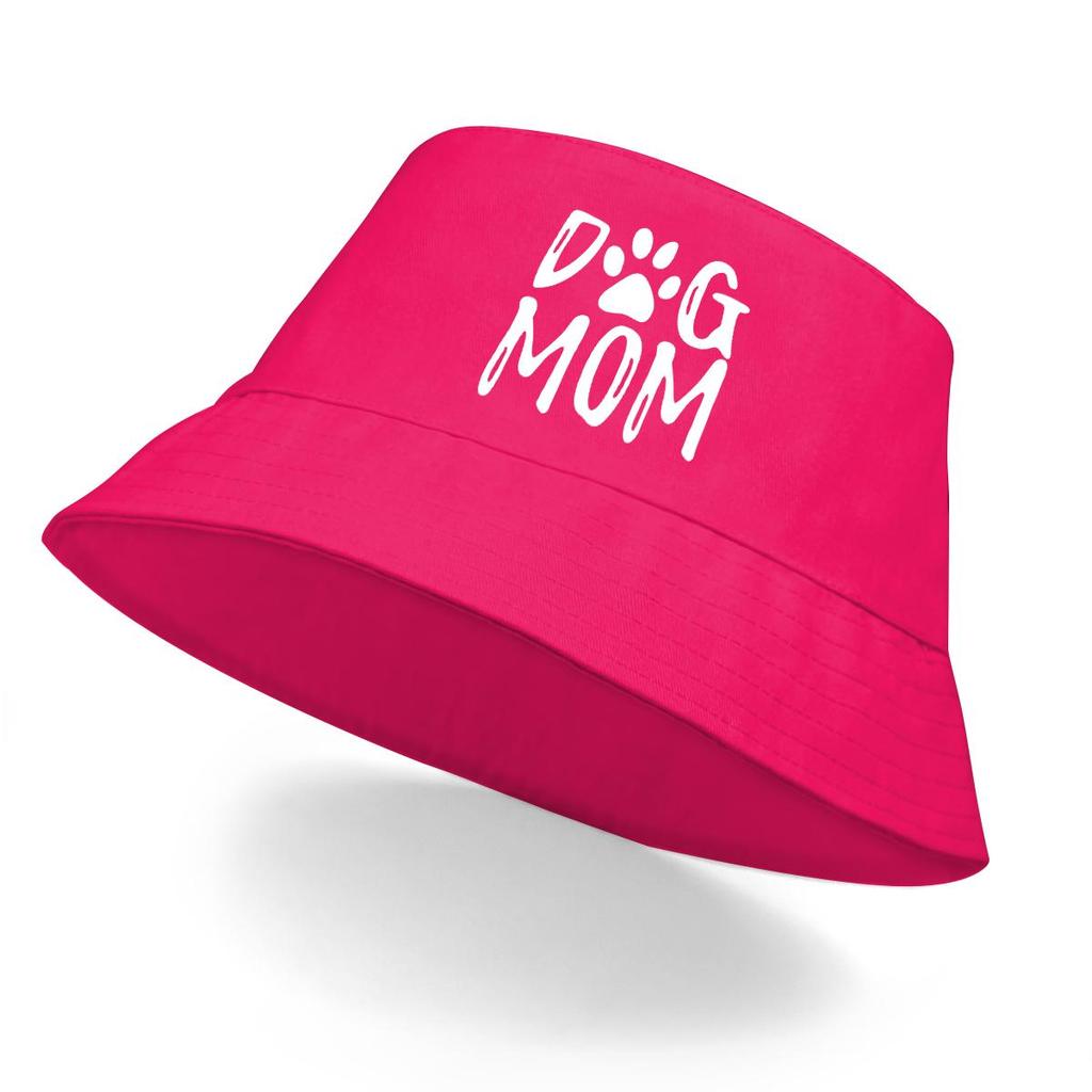 Панама с принтом "DOG MOM", Белая с собачьей лапой, Мужская кепка, Простая, Модная, Рыбацкая шляпа