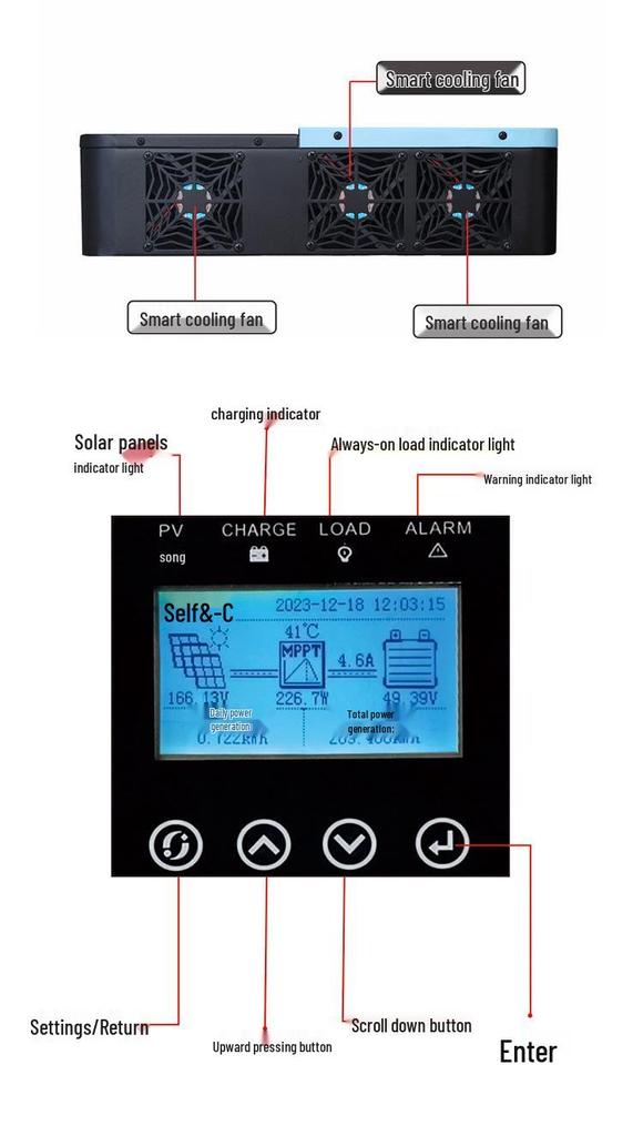 MPPT Solar Inverter & Controller: Pure Sine Wave, All-in-One, 12V-96V