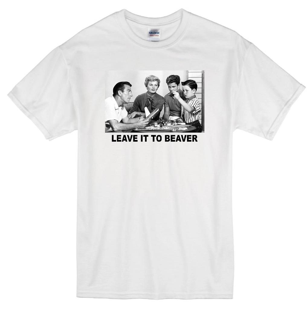 LEAVE IT TO BEAVER WARD JUNE WALLY CLEAVER CLASSIC RETRO TV WHITE T-shirt Tops Tees Unisex