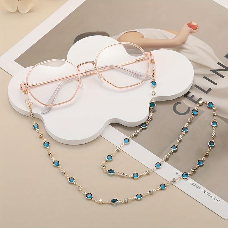 Разноцветная случайная стразовая отделка Цепочки для очков для женщин Стильная маска для лица Защита для лица Держатель для очков