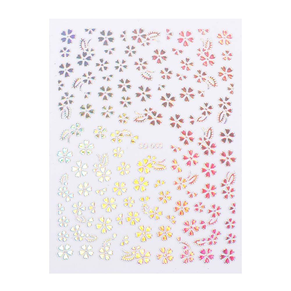 Nail Accessories Laser Nail Sticker Nail Art Decoration Flower Nail Sticker Holographic Nail Decals