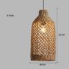 Retro Bamboo Woven Pendant Lamp Rattan Woven Room Dining Japanese Bamboo Art Lantern Tea House Lighting Fixtures