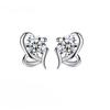 S925 Silver Moissanite 1 Carat Heart For You Earrings, Feminine, Small, Cute And Fashionable Item For Best Friend Or Girlfriend
