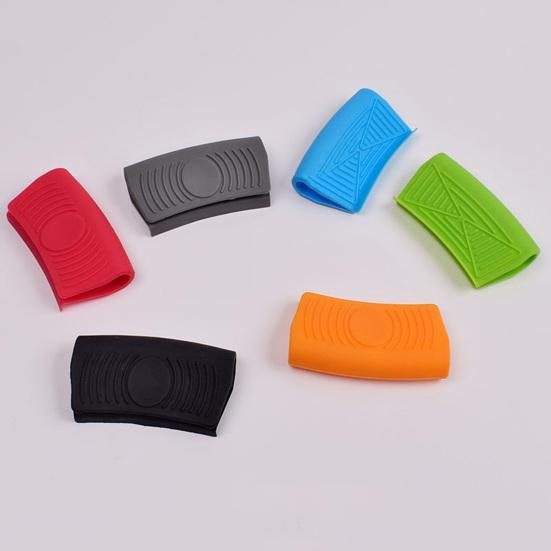 2 шт. силиконовый держатель для горячей ручки, теплоизолированный чехол-рукоятка для чугунных сковородок, сковородок, грилей, антиожоговый зажим