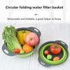 Складная раковина для очистки овощей и фруктов, дренажная корзина, силиконовый складной дуршлаг, складная сушилка для мытья, кухонные инструменты для хранения