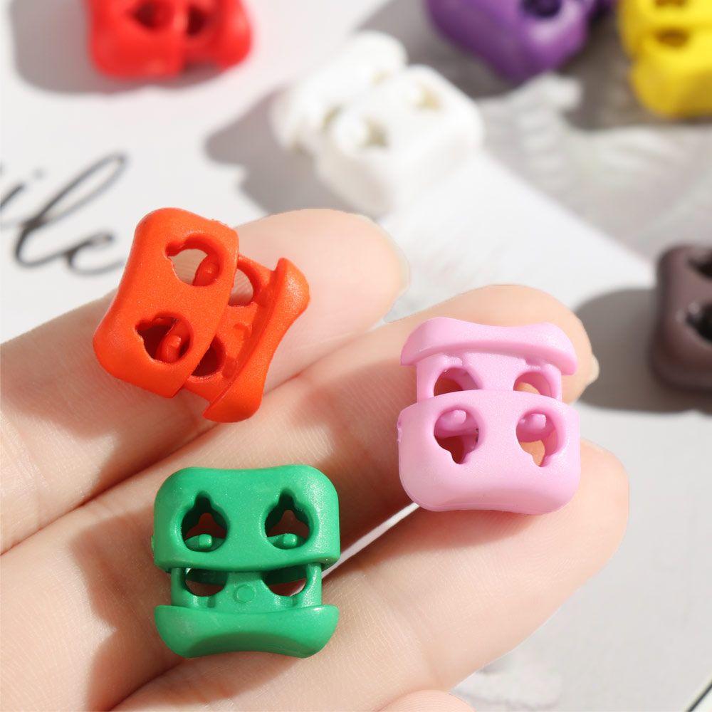 Multi-colors 4mm Bean Toggle Clip Apparel Shoelace Buckle Stopper Cord Lock Sportswear Accessories