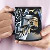 Кружка с 3D-печатью двигателя Керамическая кофейная чашка Безопасна для посудомоечной машины и микроволновой печи Посуда для мастерской по ремонту автомобилей Уникальный подарок для автолюбителей Механиков