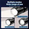 High Strong Power Led Flashlights EDC Tactical Zoomable Torch 3 Modes USB-C Rechargeable Work Fishing Emergency Defense Lantern