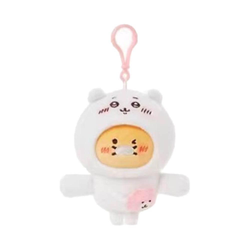 Charming Cartoon Bear Plush Keychain Super Soft Pp Cotton Spring Plant Gift