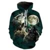 Spring Autumn 3D Wolf Hoodies Men Hooded Animal Wolf Printed Hoodie Sweatshirts Tracksuits Man/Women Jackets Funny Hoody